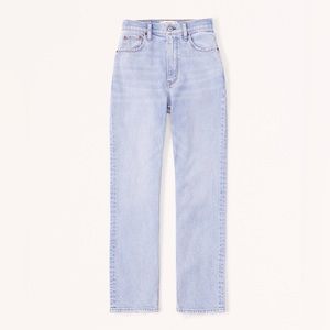 NWT Abercrombie & Fitch The Ankle Straight Ultra High Rise Curve Love Jeans